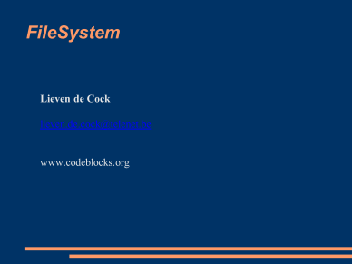 Lieven de Cock - FileSystem